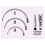 Product Image Needle, Surgical, Sterile, Disposable, French Spring Eye, Tapter Point, Size 2