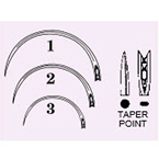 Product Image Needle, Surgical, Sterile, Disposable, French Spring Eye, Tapter Point, Size 3
