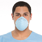 Product Image Face Mask, Cone, Molded w/Headband, Blue