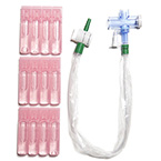 Product Image Turbo-Cleaning Closed Suction System, Wet Pak, T-Piece, KimVent, 22 mm Adapter, 12 ct 15 ml Saline Vials, 14 Fr