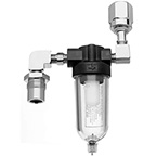 Product Image Water Trap, Medical Air, DISS 1160-A, Double Elbow, 90 Degree Male Inlet x 90 Degree Female Outlet