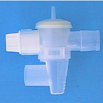 Product Image Exhalation Valve, w/Drip Cap, Left Plugged, Right 22mm OD, Diaphragm Cap 1/8in ID, Drip Cap 22mm OD
