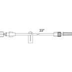 Product Image Standard Bore Extension Set with Removable Slide Clamp, Male Luer Lock