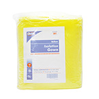 Product Image Isolation Gown, Spunbonded Polypropylene, Elastic Cuffs, Yellow