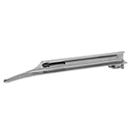 Product Image Laryngoscope Blade, Curaplex, Disposable, Fiber Optic, Stainless Steel, Miller, Size 0, Newborn