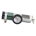 Product Image Oxygen Regulator, Click Style, 1/32-4LPM, Yoke, DISS Outlet, Left Output, Green Label