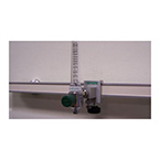 Product Image Single Oxygen Block, with Flowmeter, 0-15 LPM, DISS Bottom Inlet, Clamp