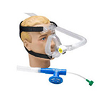 Product Image Face Mask, O2-RESQ, BiTrac ED, Full Face, Adult Medium, Head Strap, Single Patient Use