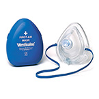 Product Image Resuscitation Mask, Pocket First Aid, Case, Valve, Bacterial Viral Filter, Cushion, Strap, O2 Port