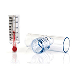 Product Image Thermometer with Tee Adaptor, Plastic, Combines Product Numbers 1635 and 1648, 22mm OD Both Ends