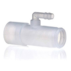 Product Image Pressure Line Adaptor, 22mm OD x 22mm ID, Elbow Accepts 5-7mm ID Tubing and Swivels 360 Degrees