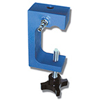 Product Image Clamp, Gauge Pole, Anodized Aluminum, Rear Mount 1/4 in. NPT Threaded, 1in to 2-1/2 in Diameter Poles