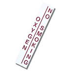 Product Image Magnetic Sign, Oxygen-No Smoking, Reusable, Red Lettering, White Vinyl, 1.75 x 8 in