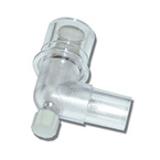 Product Image Elbow Connector, 90 Degree, Reusable, Luer Lock Port, 15 mm ID, 22 mm OD x 15 mm OD, Polycarbonate