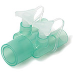 Product Image 15mm Paediatric Parallel Y-piece 22M/15F patient connection - 15M-15M with 7.6mm ports<span style="color:#FF0000;font-weight:bold;padding-left:5px;">*Non-Returnable*</span>