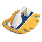 Product Image Head Immobilizer, Sta-Block, Closed-Cell Foam, Velcro Padded Strap, Security Strap