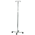 Product Image IV Pole, DMI Healthcare, 4 Casters, 2 Prongs, Chrome Pole and Prongs, Adjustable, 47 to 82 inches