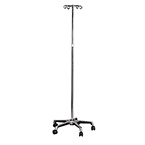 Product Image IV Pole, DMI Healthcare, 5 Casters, 4 Prongs, Chrome Pole and Prongs, Adjustable, 47 to 82 inches