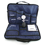 Product Image Blood Pressure Kit, MediCuff 3, Palm Aneroid Gauge, Carrying Case, 3 Cuffs, Navy