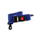 Product Image Strap, Stretcher, Loop Ends, Methal Push Button Buckle, Polypropylene Webbing, 2 Piece, 5 ft, Black