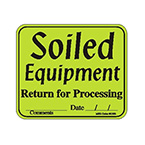 Product Image Label, Soiled Equipment, 3 in x 3 1/2 in, Roll, Green