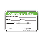 Product Image Label, Printed, Concentrator Data, Roll, 2 x 1-in