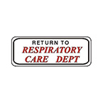 Product Image Label, Printed, Return to Respiratory Care Dept, Large, Roll, 2.5 x 15/16-in