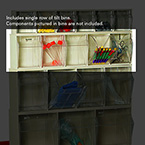 Product Image Tilt Bin, 5 Unit, Beige, Transparent Bins, 6.5H X 5.25D X 22.5W-inches