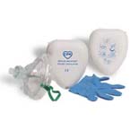 Product Image Pocket Ventilator, Rescue Breather, Head-Strap, O2 Inlet, 1-Way Valve w/ Filter, Nitrile Gloves, Hard Case