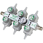 Product Image Manifold, Oxygen Supply, DISS Male, 6 Connectors
