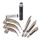 Product Image Laryngoscope Kit, Rusch, Fiber Optic, MRI Conditional, includes 6 Blades, 1 Handle, 2 Battery Packs