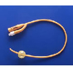 Product Image Coude/ Tiemann Tip Catheter, Pure Gold, 18 Fr, 5cc Balloon, 16in, 2-way, PTFE Coated Latex