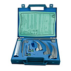 Product Image Laryngoscope Set, English Profile, Fiber Optic, GreenLine, Includes Medium Handle, 3 Mac Blades, 4 Miller Blades, Spare Lamp, Case