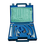 Product Image Laryngoscope Set, German Profile, Fiber Optic, Includes Handle, 3 Mac Blades Sizes 2-4, 4 Miller Blades Sizes 0-3, Lamp, Case
