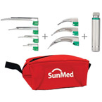 Product Image Laryngoscope Blade Kit, GreenLine/D, Fiber Optic, Disposable Blades, Incl Handle, 3 Mac, 4 Miller