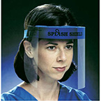 Product Image Face Protection System, Splash Shield, Full Length, 13in W x 7 1/2in L, Soft Strap, Disposable