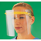 Product Image Face Shield Kit, FullView, incl 3 Reusable Visors in Assorted Colors and 15 Disposable Clear Shields