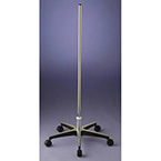 Product Image Ventilator Stand, Chrome Plated, 1 inch Pole, 5 Leg, Twin Casters, 54 inch Height