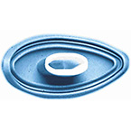 Product Image Mouthseal, Tri-Seal, Fits 7/8in or 22mm OD, Soft Blue Vinyl, with Hard Plastic Aerosol Mouthpiece