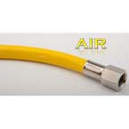 Product Image Air Hose, 25ft, Yellow, Coiled, DISS Female Hand Tight, Lever Blow Gun, 150 PSI Max Inlet Pressure