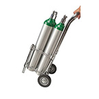 Product Image Oxygen Cylinder Cart, Holds 4 D or E Cylinders, 2 Wheel Tilt Back, Chrome