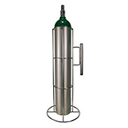 Product Image Cylinder Holder, E Cylinder, Single, Chrome Plated Steel, IV Pole Mount Hill-Rom and Stryker Beds