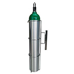 Product Image Cylinder Holder, D or E Cylinder, for Hill Rom Beds, 3/4in Mounting Hook Fits Hill Rom IV Pole Mount
