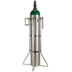 Product Image Cylinder Floor Stand, Multi Purpose, D or E Cylinder, Carry Handle, Mount for Hospital Headboard