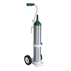 Product Image Cylinder Cart, Deluxe, D, E Cylinders, MRI Compatible, Rolling Cart, 1/2in Mounting Hook