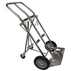 Product Image Cylinder Rolling Cart, Dual, 2 H, T, M or M60 Cylinders, Retractable Trailing Axle, 10in Wheels