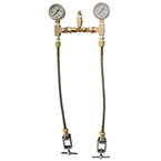 Product Image CO2 Insufflator Manifold with 2 On Off Valves, 2 1000 PSI Gauges, 7/16 Male Flare Fitting Outlet