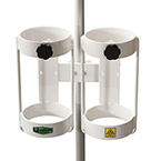 Product Image Cylinder Holder, Dual E Cylinder, for 1 1/4in VMO Equipment Pole, MRI Compatible