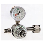 Product Image Oxygen Regulator, Single Stage, 50 PSI Preset, DISS Horizontal Outlet, CGA540 Nut and Nipple