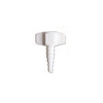 Product Image Nut / Nipple, to Tapered Barb, Oxygen, Swivel, White, Plastic